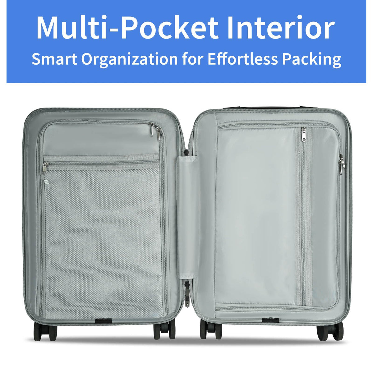 20 inch Hardshell PC Carry on Luggage with Wheels C9166