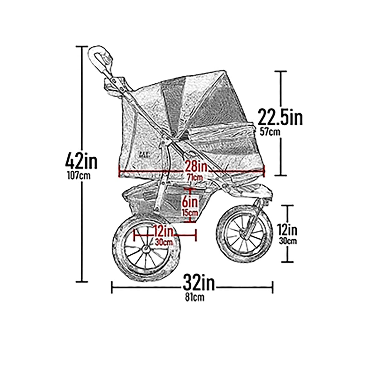 Pet Stroller for Cats Dogs N46121
