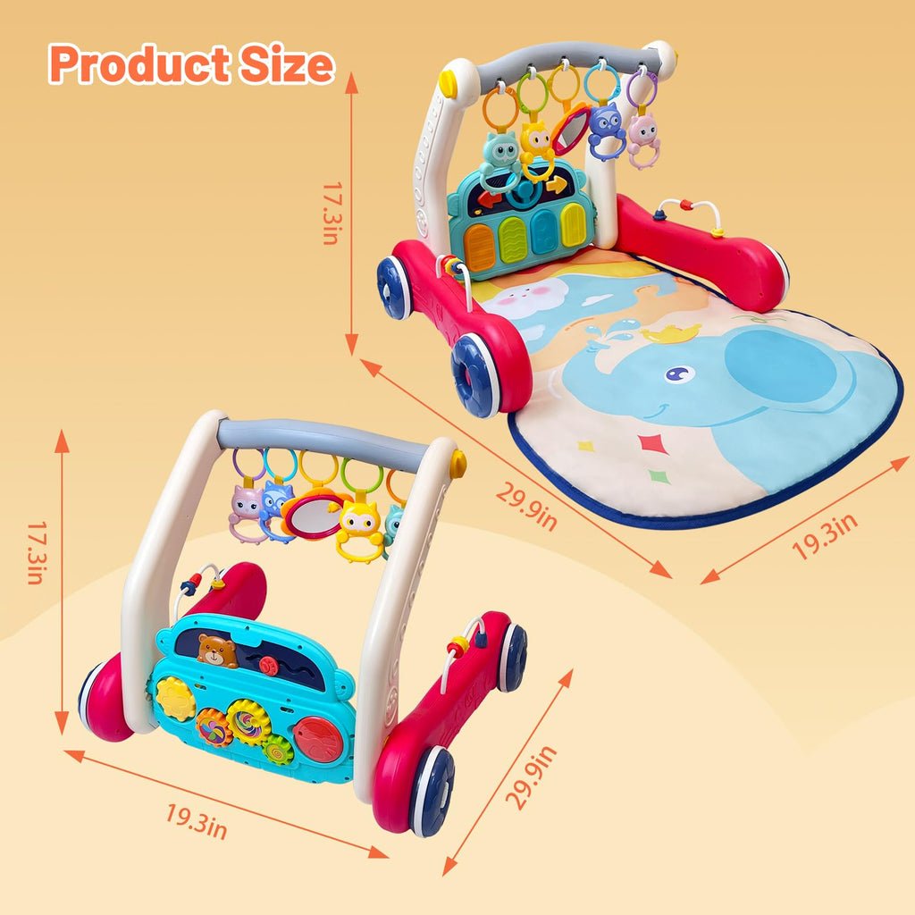 Baby Gym Play Mat & Baby Walker with Music and Light R5553