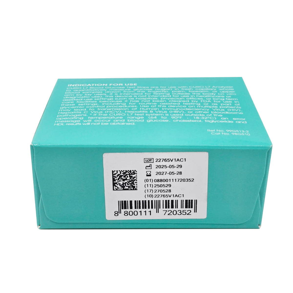 Glucose Test Strips, 100 Count, No Coding T1605