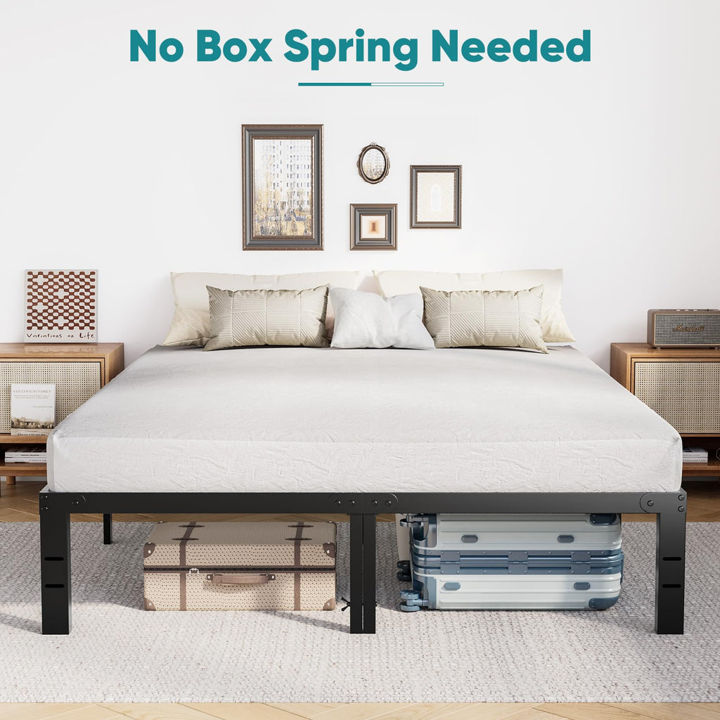 Queen 18 Inch Metal Platform Bed Frame U743327