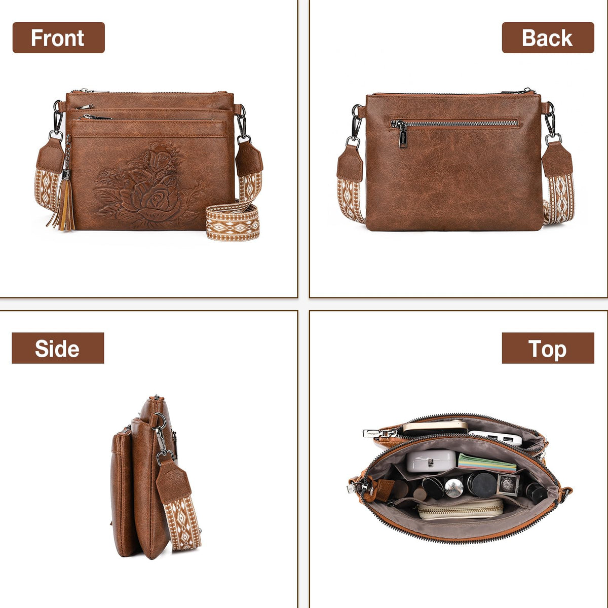 Vegan Leather Crossbody Bag R642231