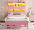 Twin Bed Frame with Storage Headboard O774