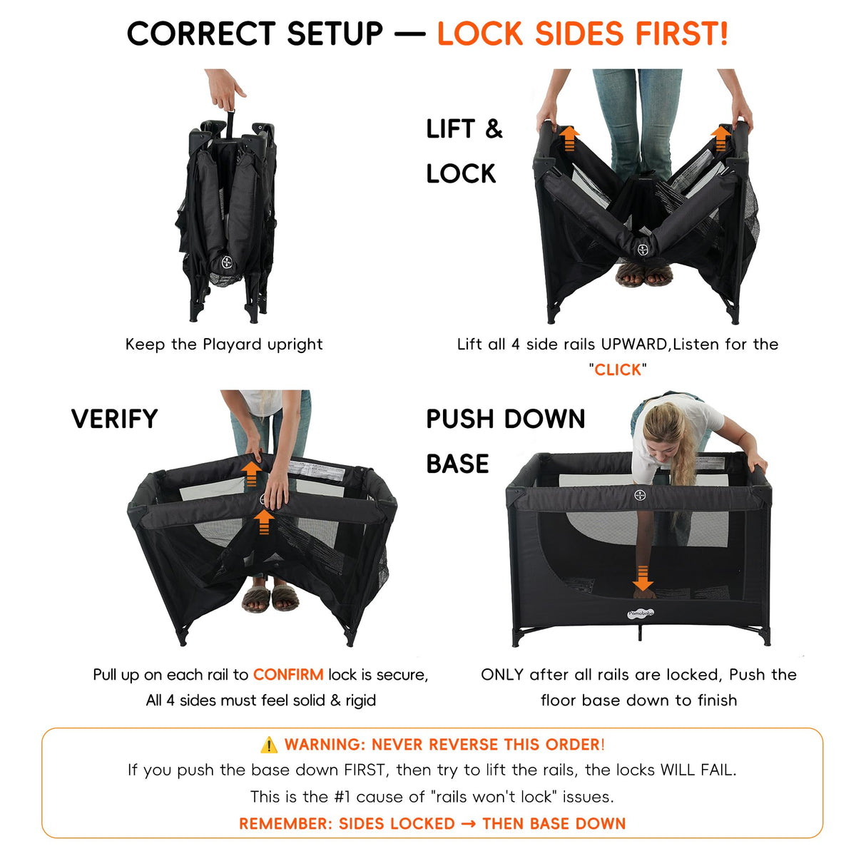 Portable Black Baby Playard O4379