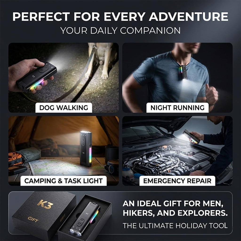 800 Lumens Rechargeable EDC Keychain Flashlight with UV & Red LED F1534