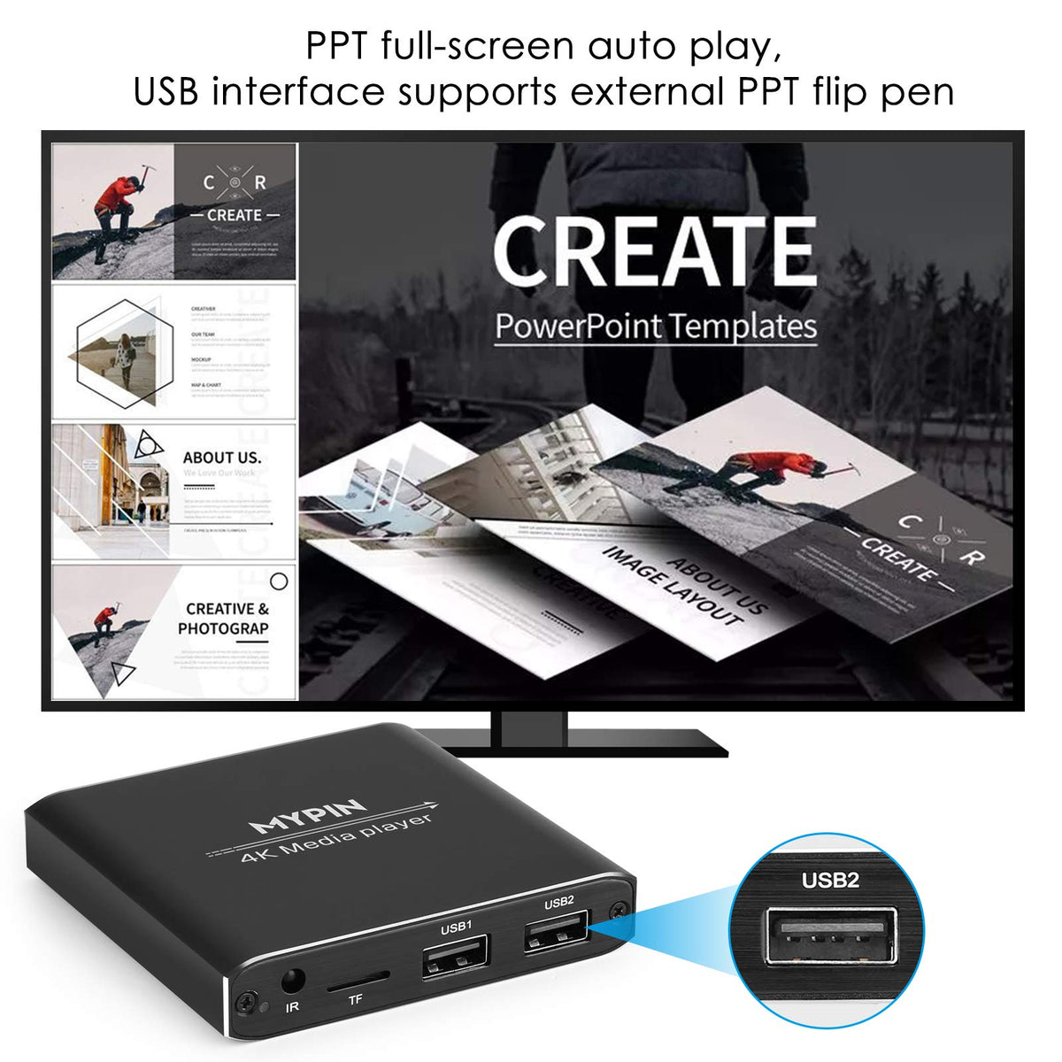 4K Media Player with Remote Control O61491