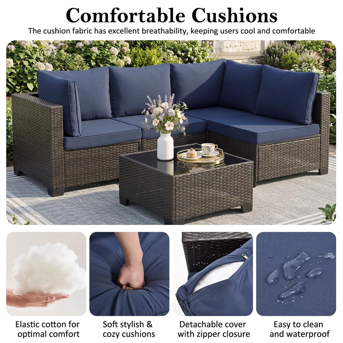 3 Piece Outdoor Wicker Patio Furniture Set O452