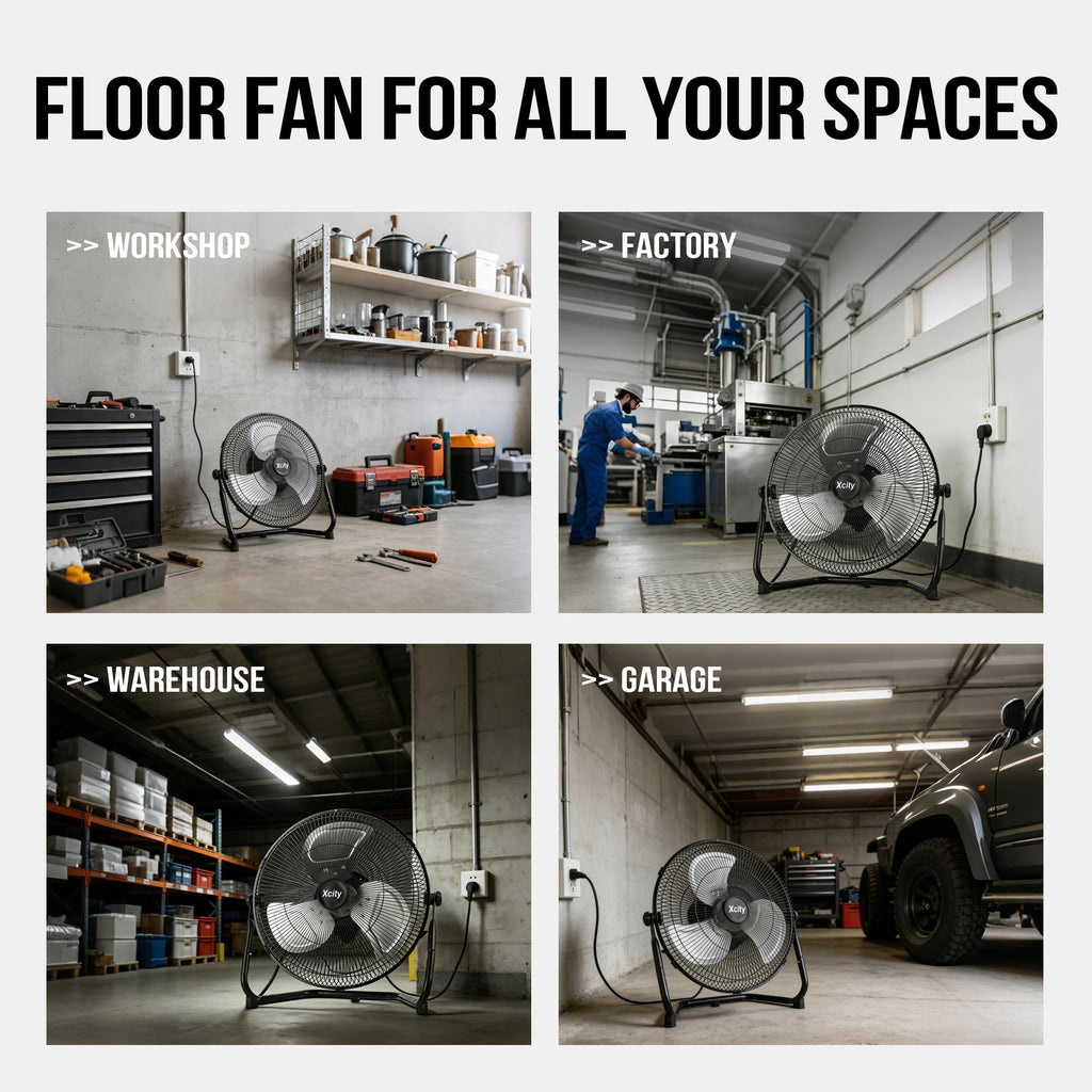 18 Inch Metal Floor & Box Fan S678557