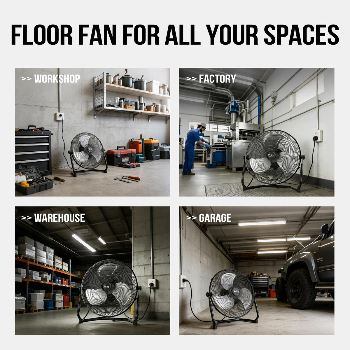 18 Inch Metal Floor & Box Fan S678557