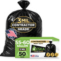 55 Gallon 3 Mil Heavy Duty Contractor Trash Bags J79131