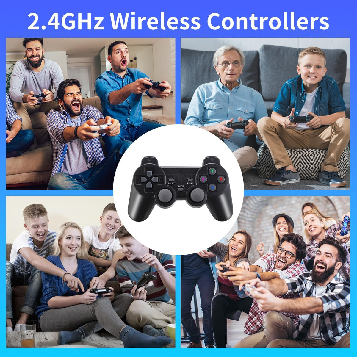 Plug and Play Retro Game Console with 4K HDMI Output, 2.4G Wireless Controllers, 64GB Memory Card Y527