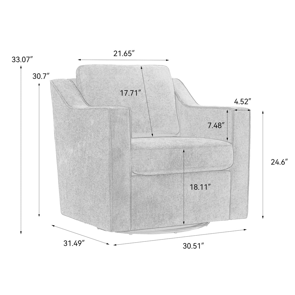 Green Swivel Accent Chairs Set of 2 N985189