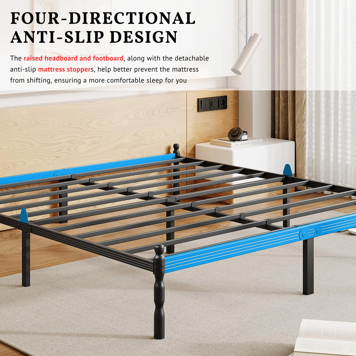 Twin Size 14 Inches Heavy Duty Platform Bed Frame M870515