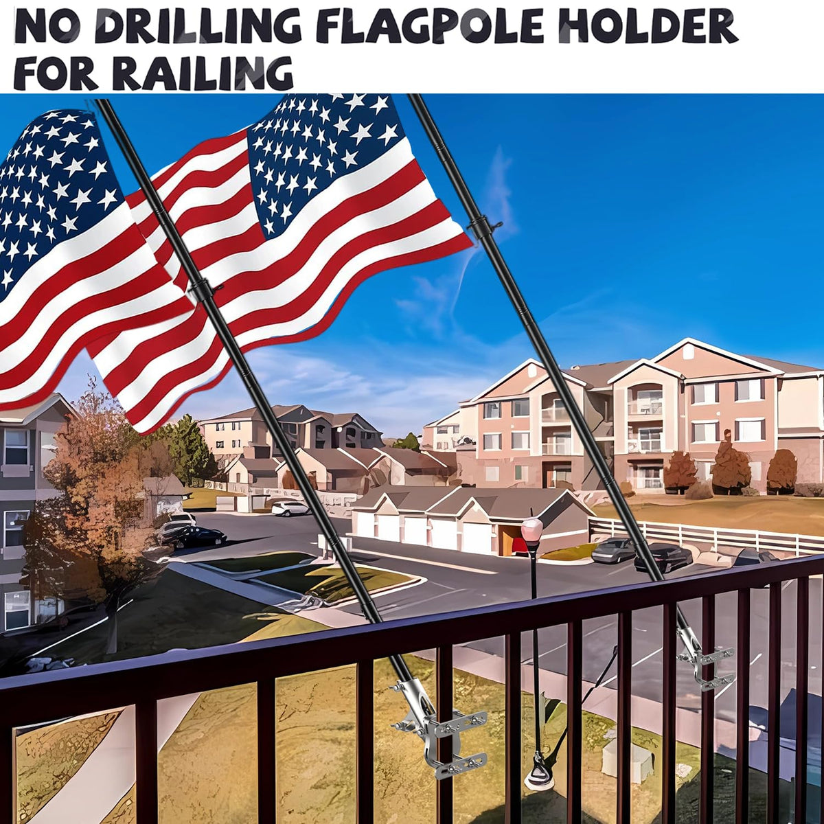 Aluminum Flag Pole Bracket for 1" Diameter Flagpole A8061