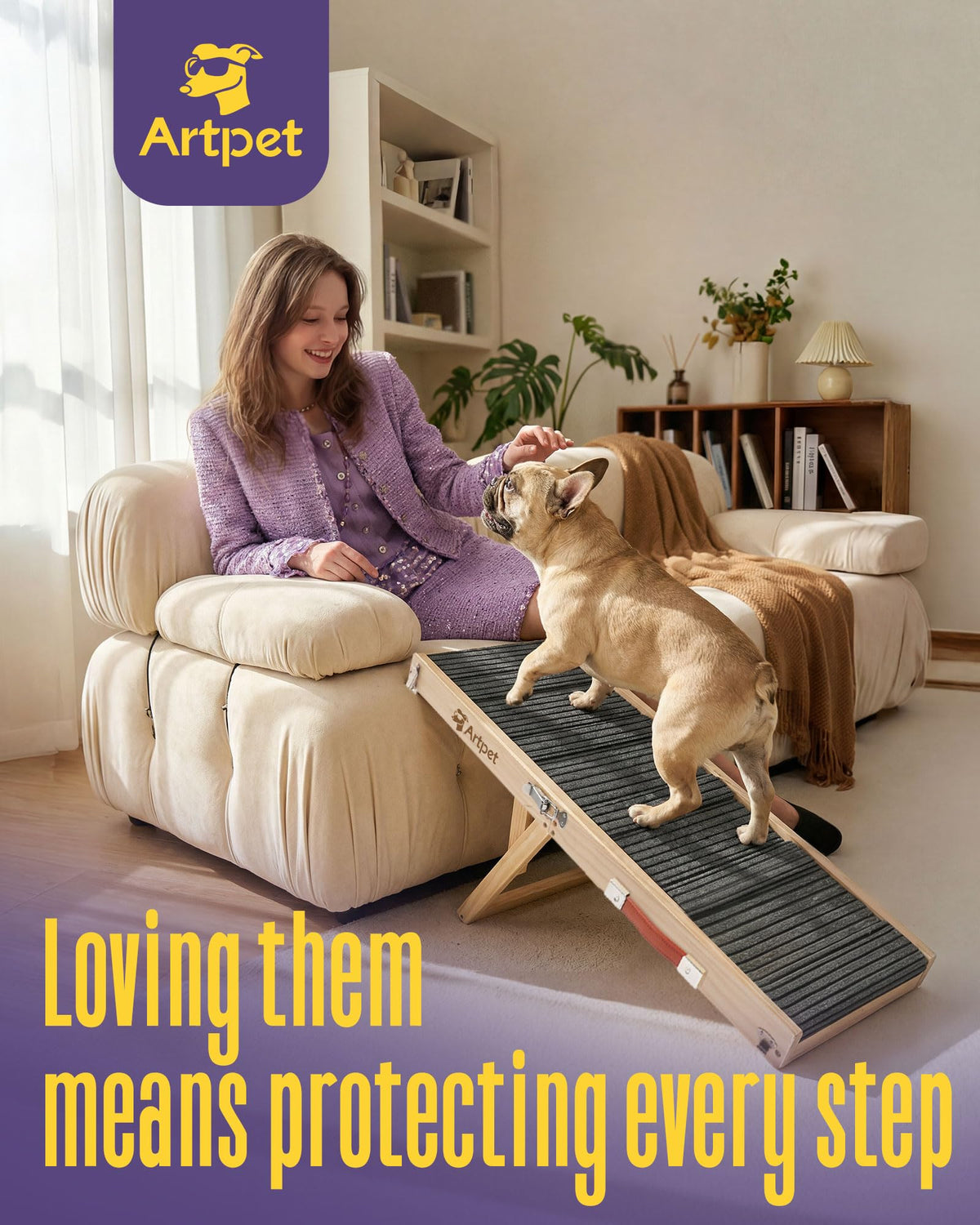 Adjustable Wooden Dog Ramp U86748