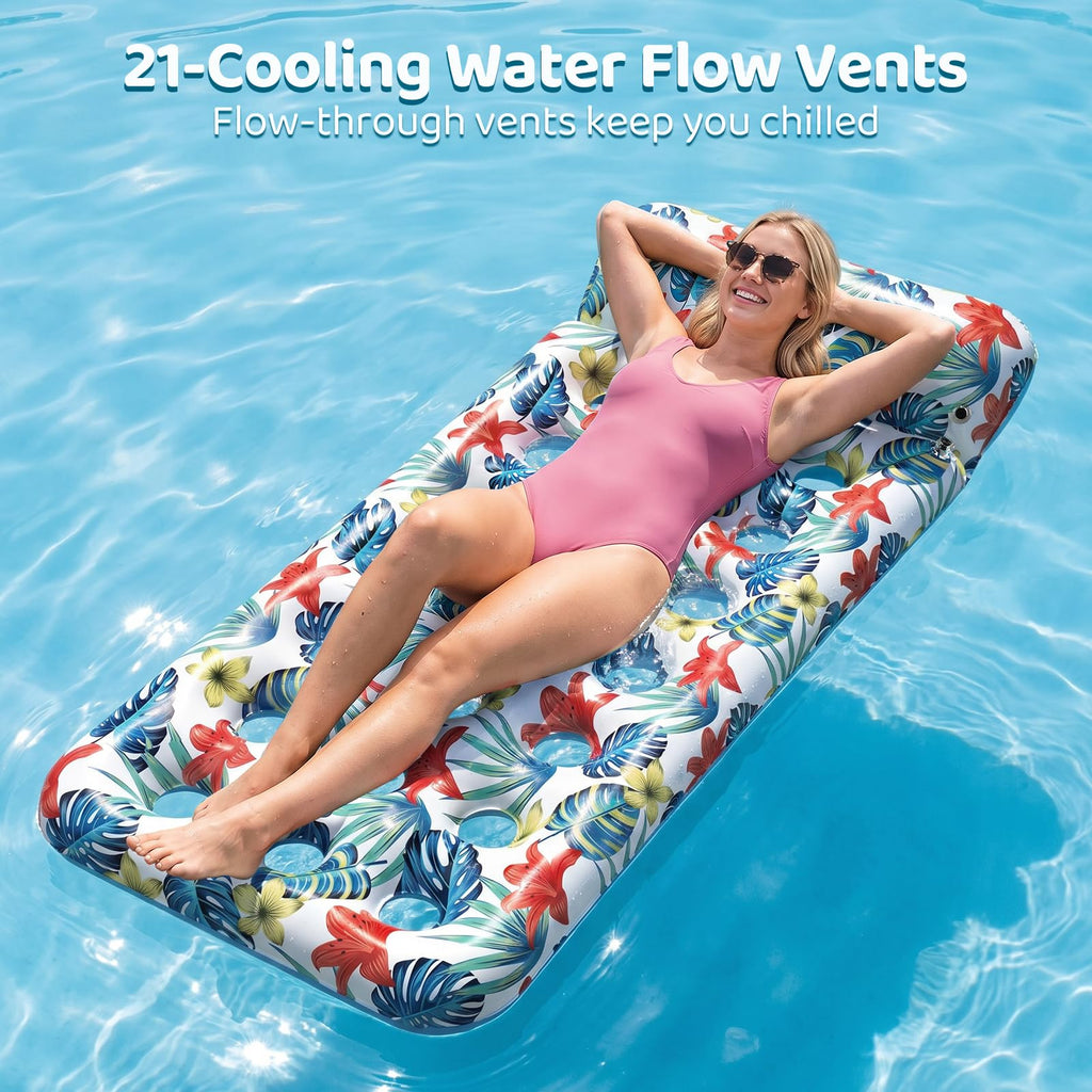 4 Pack Oversized Inflatable Pool Floats with Headrest I1310