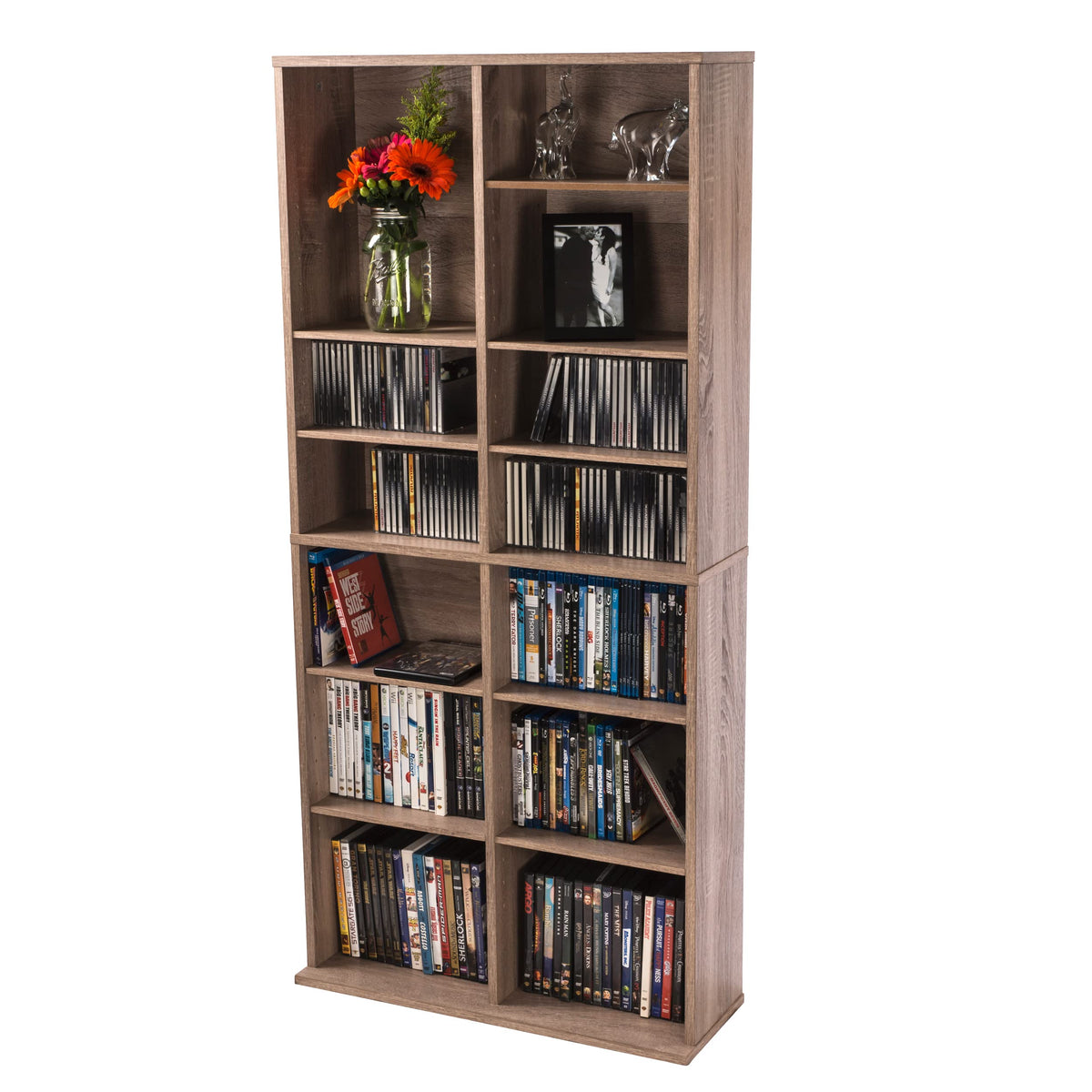Weathered Oak Media Storage Cabinet N443100