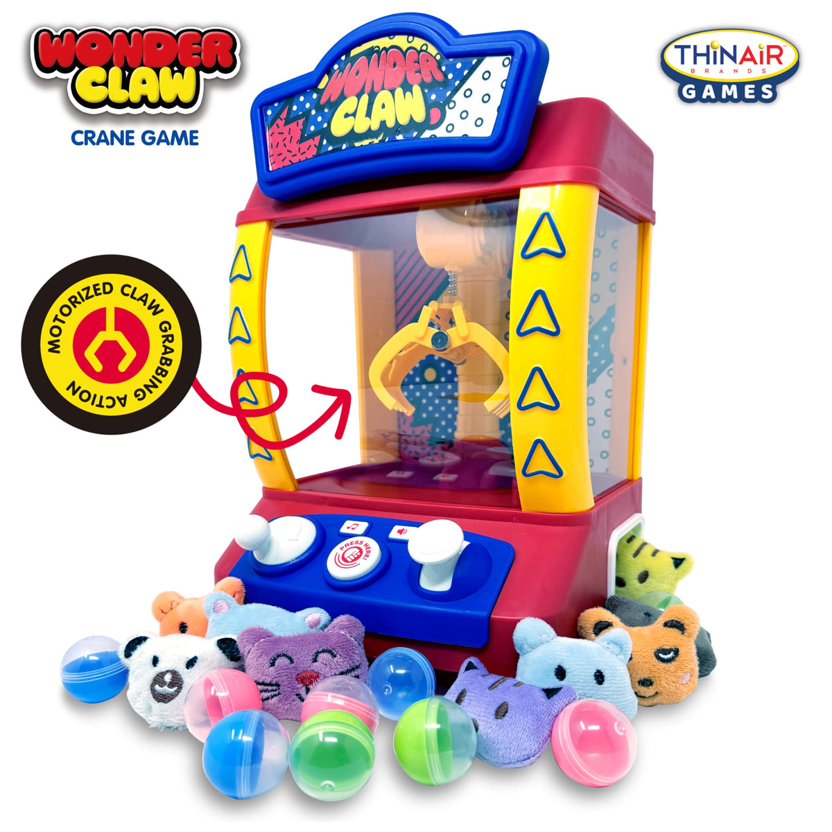 Claw Machine Crane Game with 9 Stuffed Animal Prizes and 9 Balls K905235
