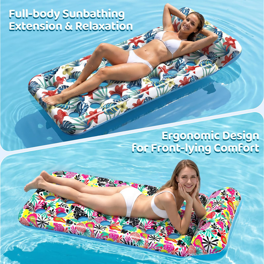 4 Pack Oversized Inflatable Pool Floats with Headrest I1310