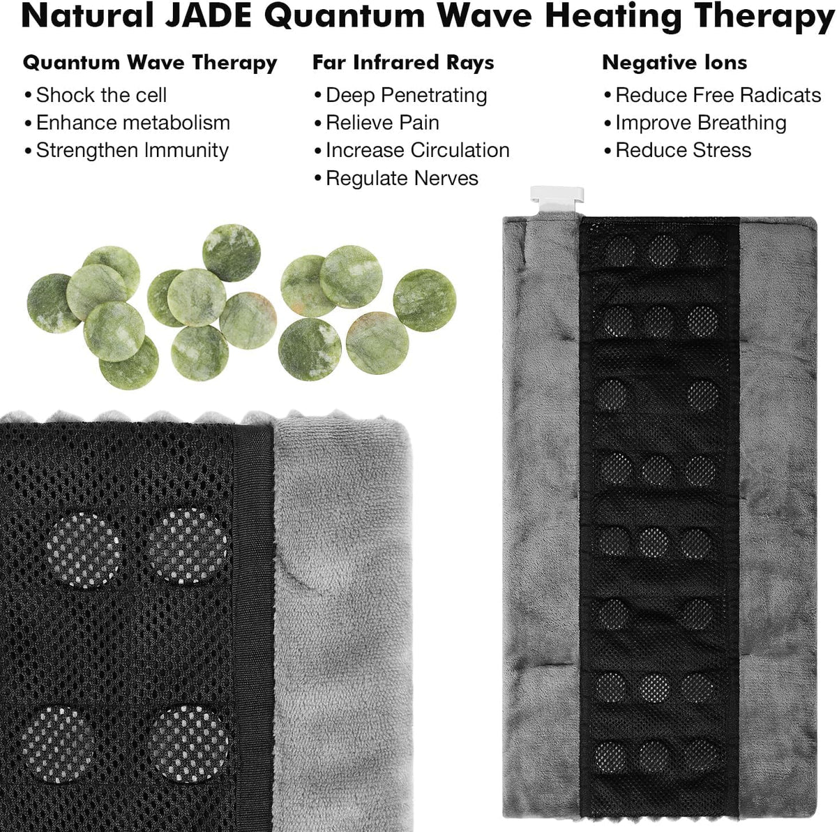 Far Infrared Jade Vibrating Weighted Heating Pad I3926
