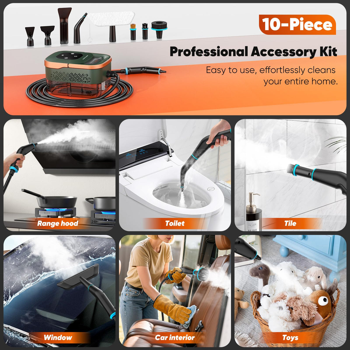 Handheld Pressurized Steam Cleaner U963