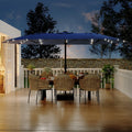 15FT Patio Umbrella with Solar Lights & Base N49942