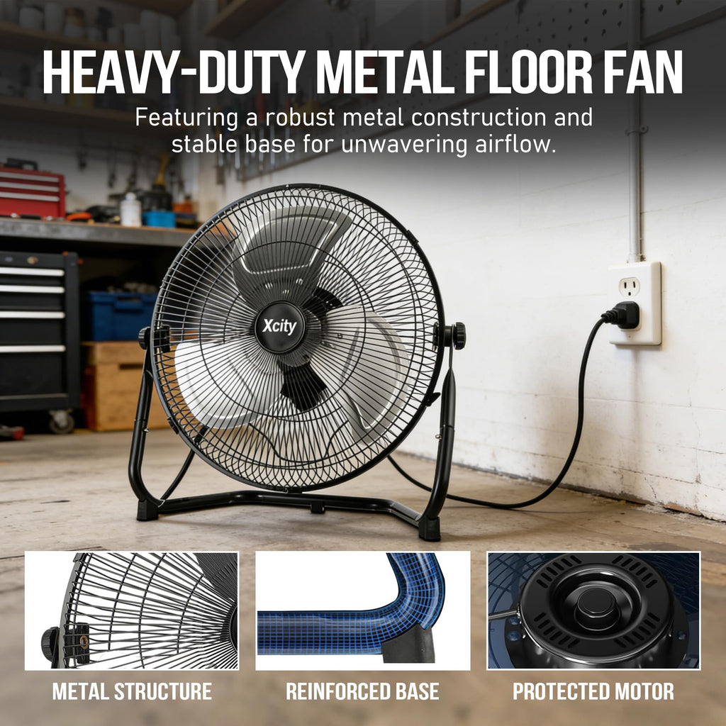 18 Inch Metal Floor & Box Fan S678557