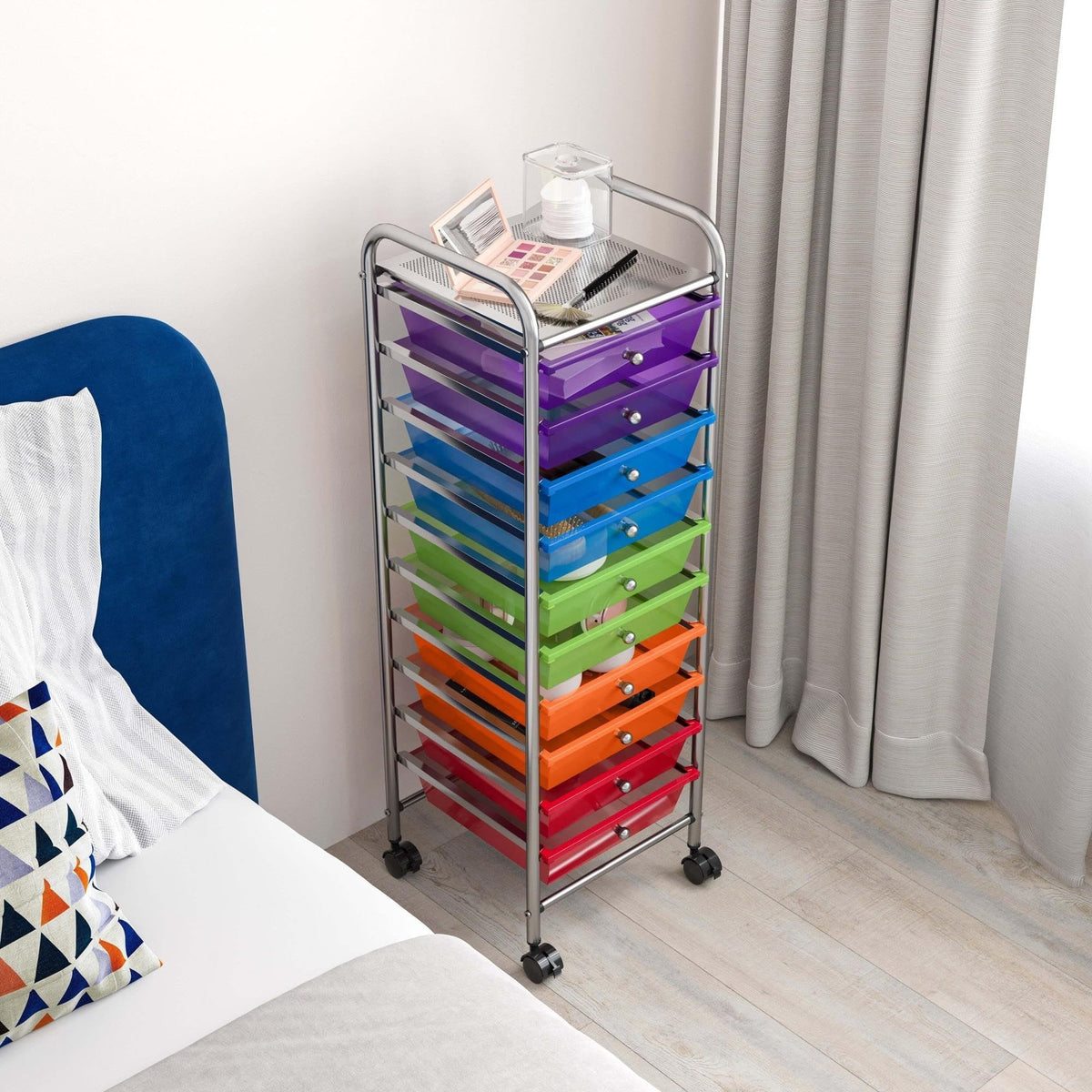 10 Drawer Rolling Storage Cart with Wheels N35336