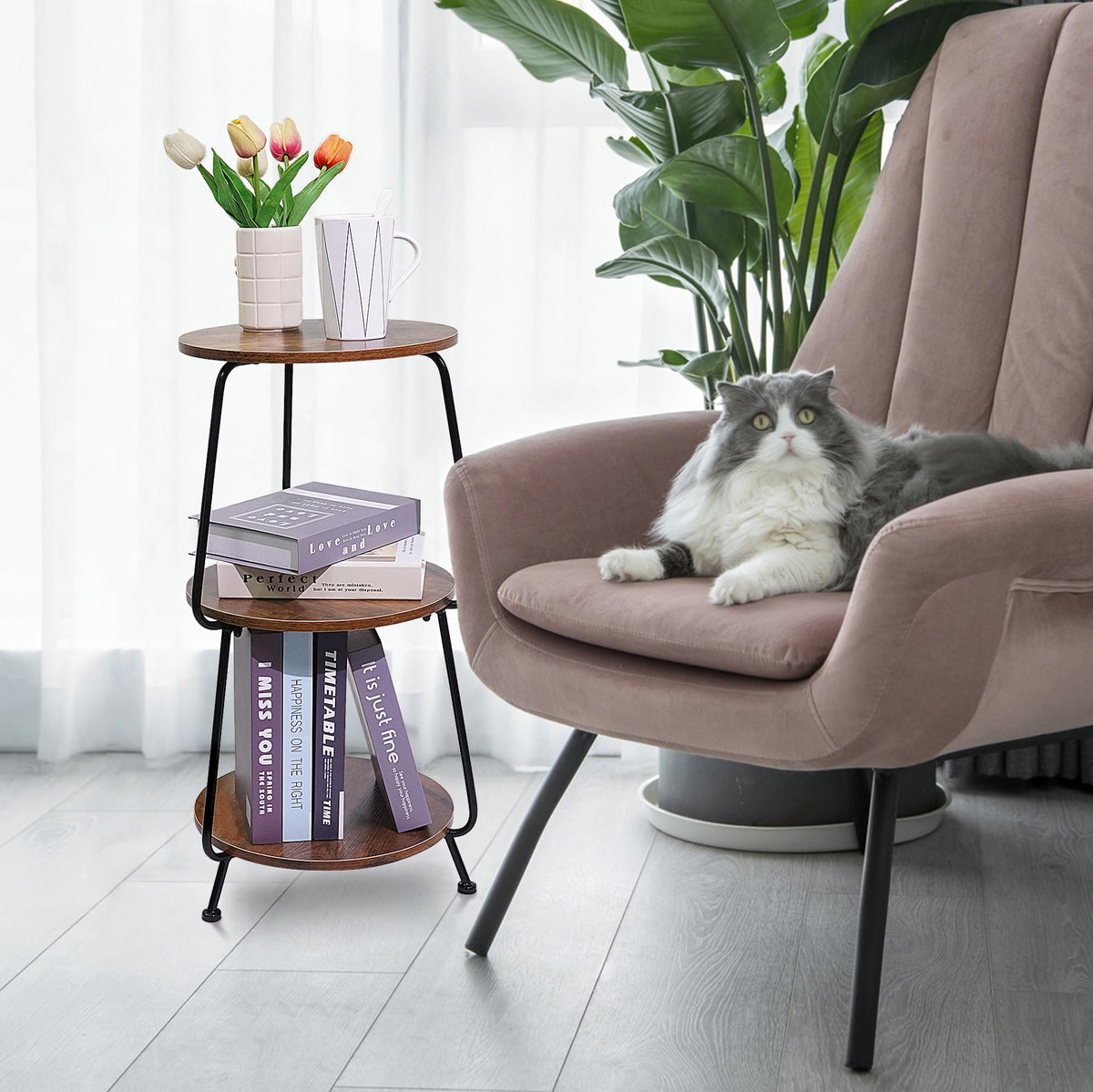 Round 3-Tier Wood Coffee Table Q918