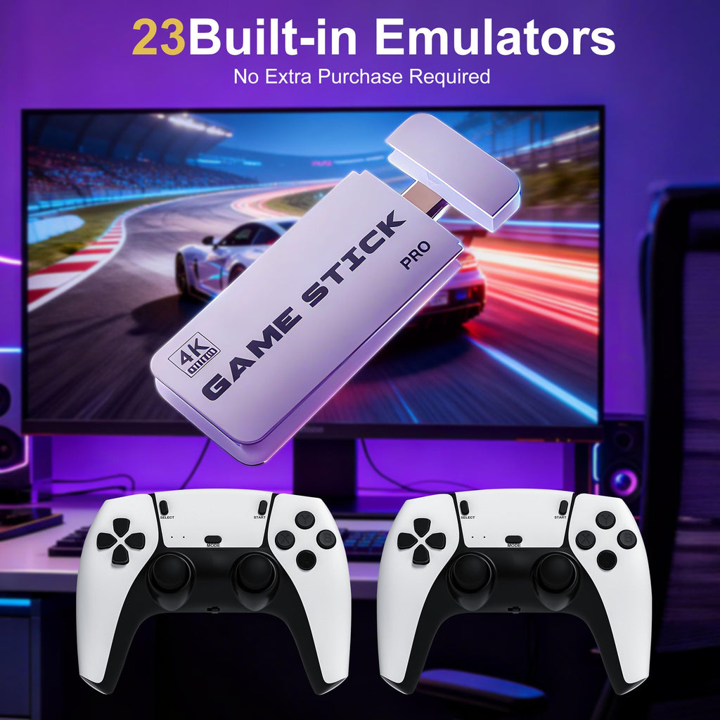 Retro Gaming Console with 20k+ Classic Games, 4K HDMI, Dual Wireless Controllers, 64GB F667541