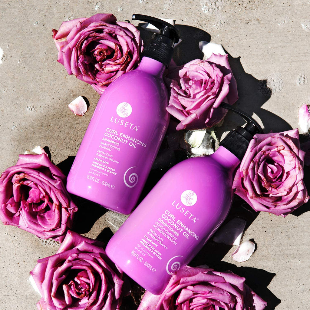 Curly Hair Shampoo and Conditioner Set with Biotin Hair Oil B945574