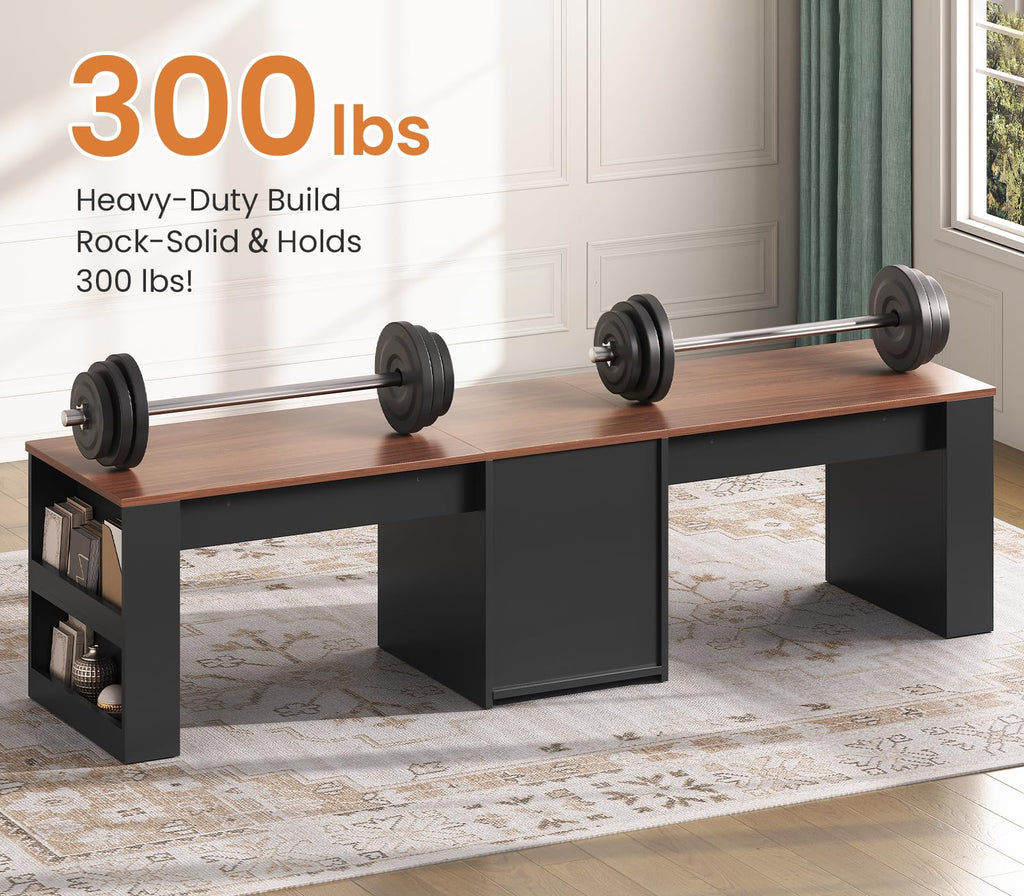 90.5" 2 Person Computer Desk with Storage Drawers Black H4966