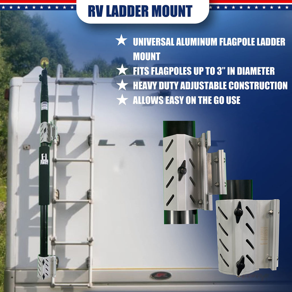Universal Flag Pole RV Ladder Mount U997944