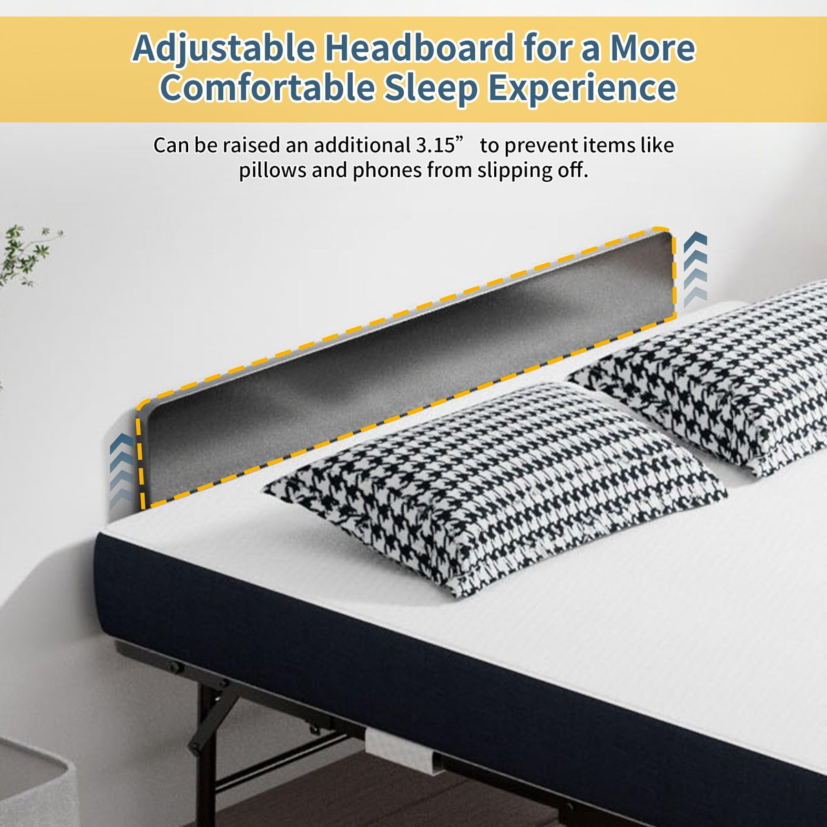 Folding Bed with Mattress, 75" x 38" Twin Size T69760