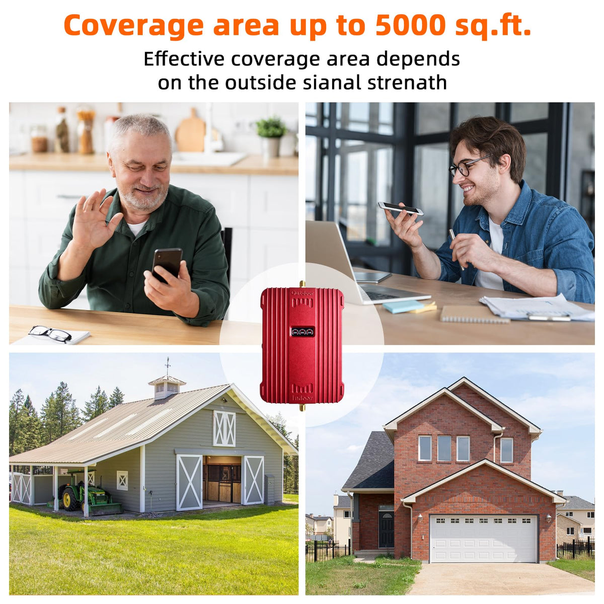 Cell Phone Signal Booster for Home & Office U650293
