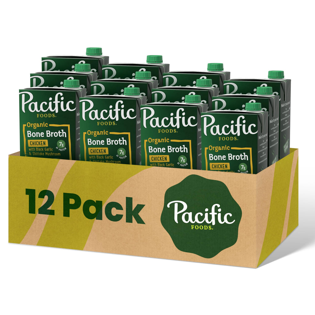 Organic Chicken Bone Broth with Black Garlic & Shiitake Mushroom 32 Ounce D3147