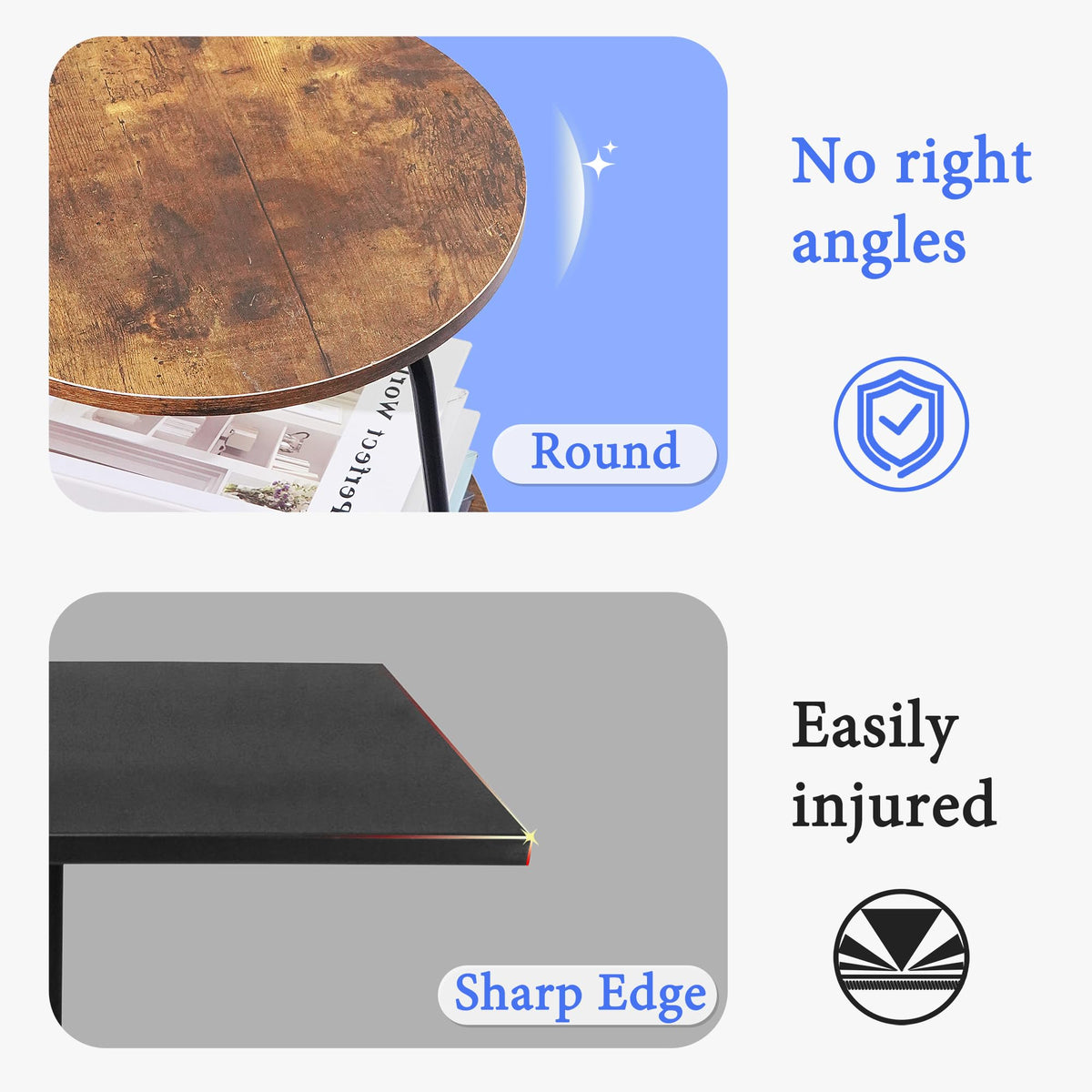 Round 3-Tier Wood Coffee Table Q918