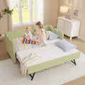 Twin Gingham Upholstered Daybed with Pop Up Trundle Bed O20432