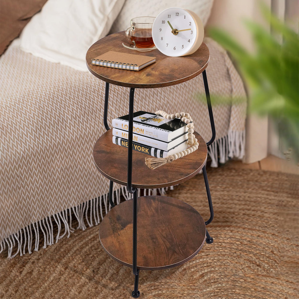 Round 3-Tier Wood Coffee Table Q918