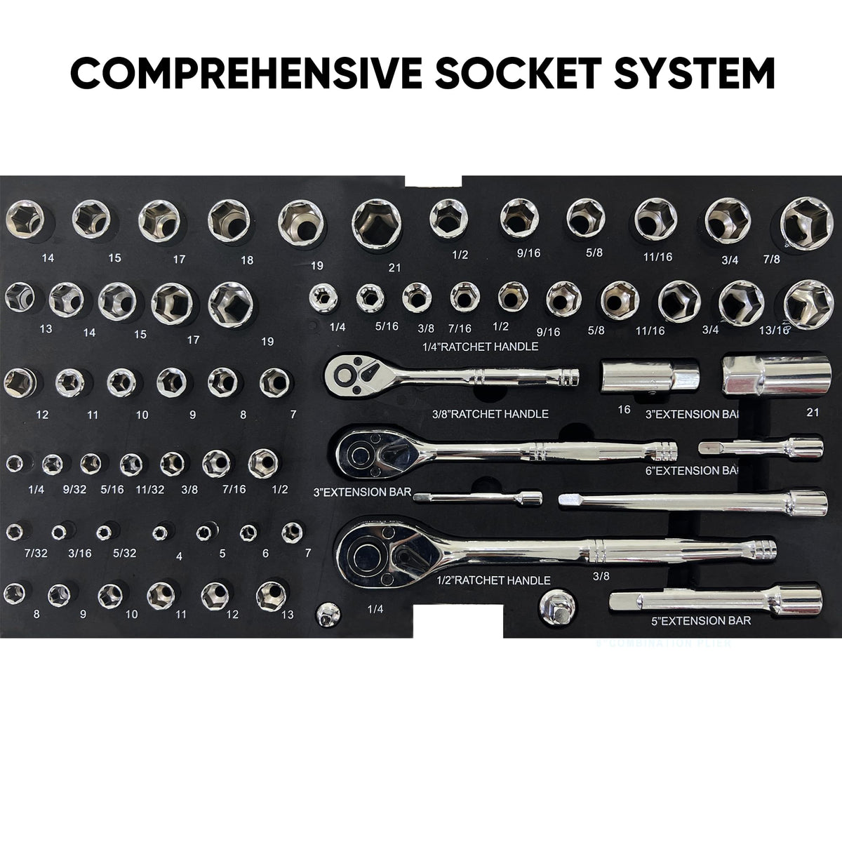3-Drawer Steel Tool Chest with 439-Piece Mechanics Tool Set D50863