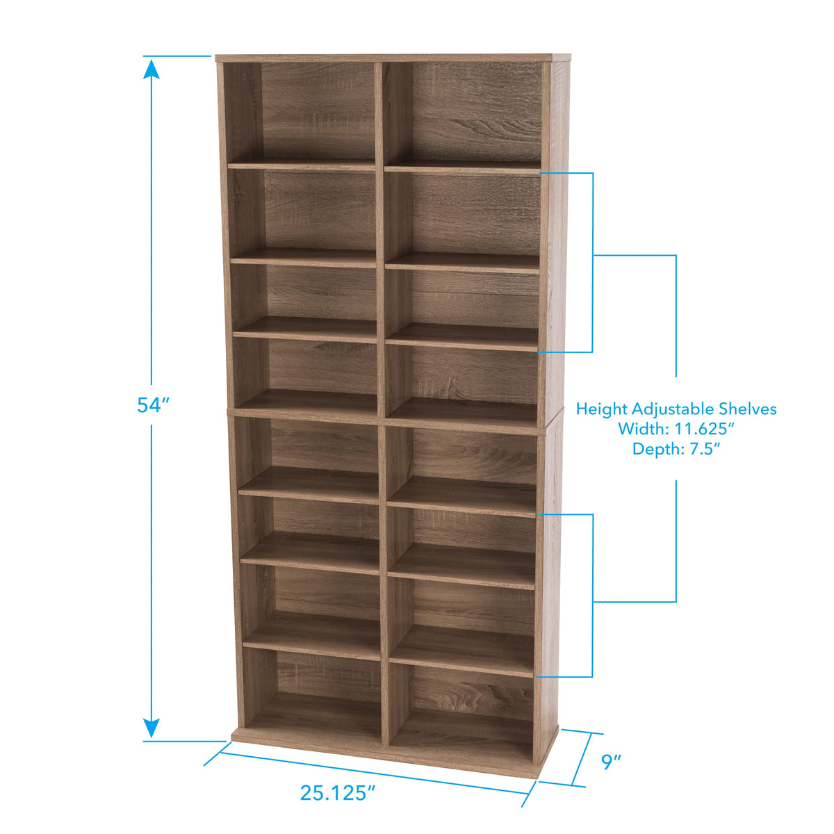 Weathered Oak Media Storage Cabinet N443100