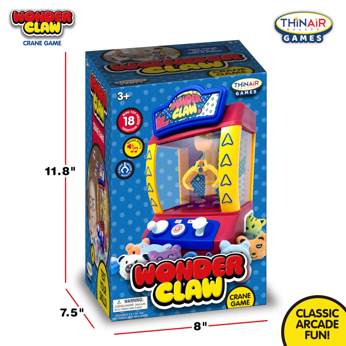 Claw Machine Crane Game with 9 Stuffed Animal Prizes and 9 Balls K905235