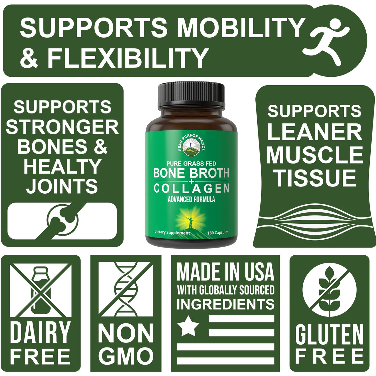 Bone Broth Collagen Capsules Supplement Y958