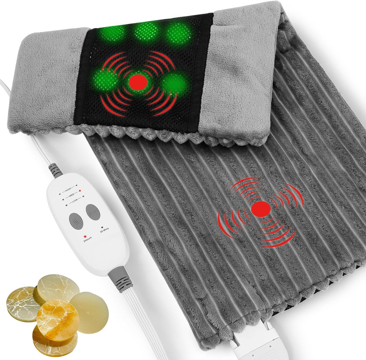 Far Infrared Jade Vibrating Weighted Heating Pad I3926