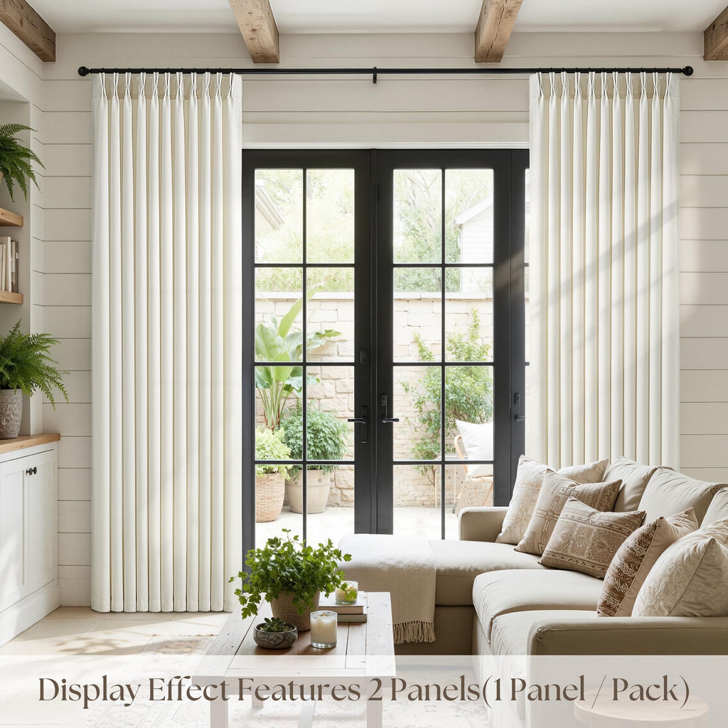 70 Inch Pinch Pleated Semi Sheer Curtains F78811