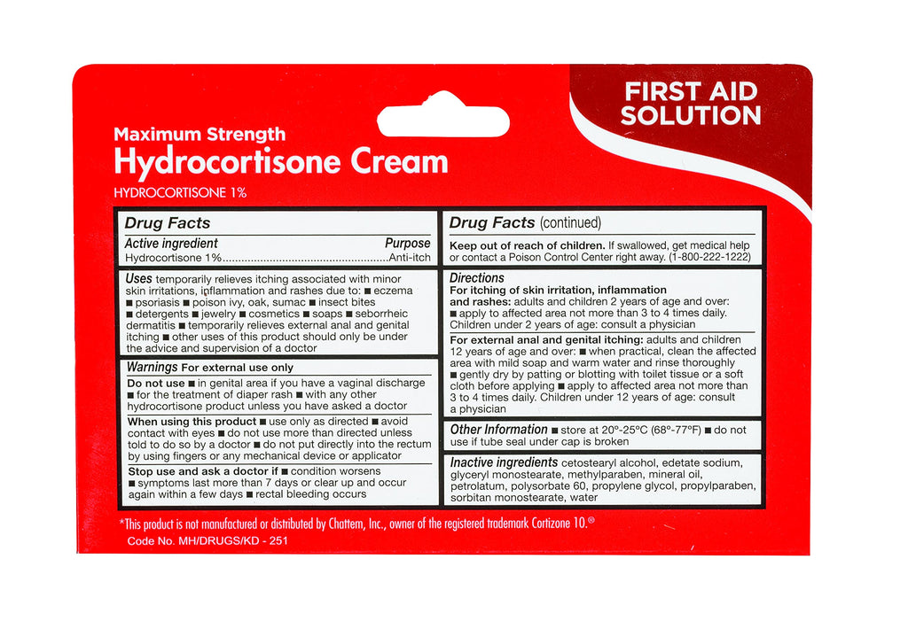 Hydrocortisone Cream 1 oz Pack of 2 H8712