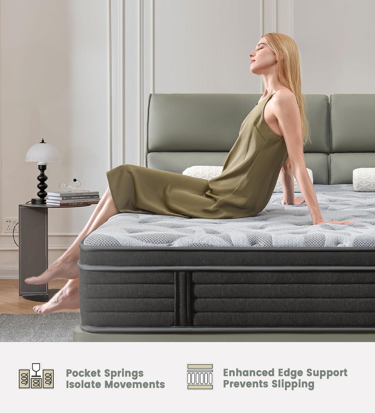 12 Inch Medium Firm Hybrid Mattress Y70882