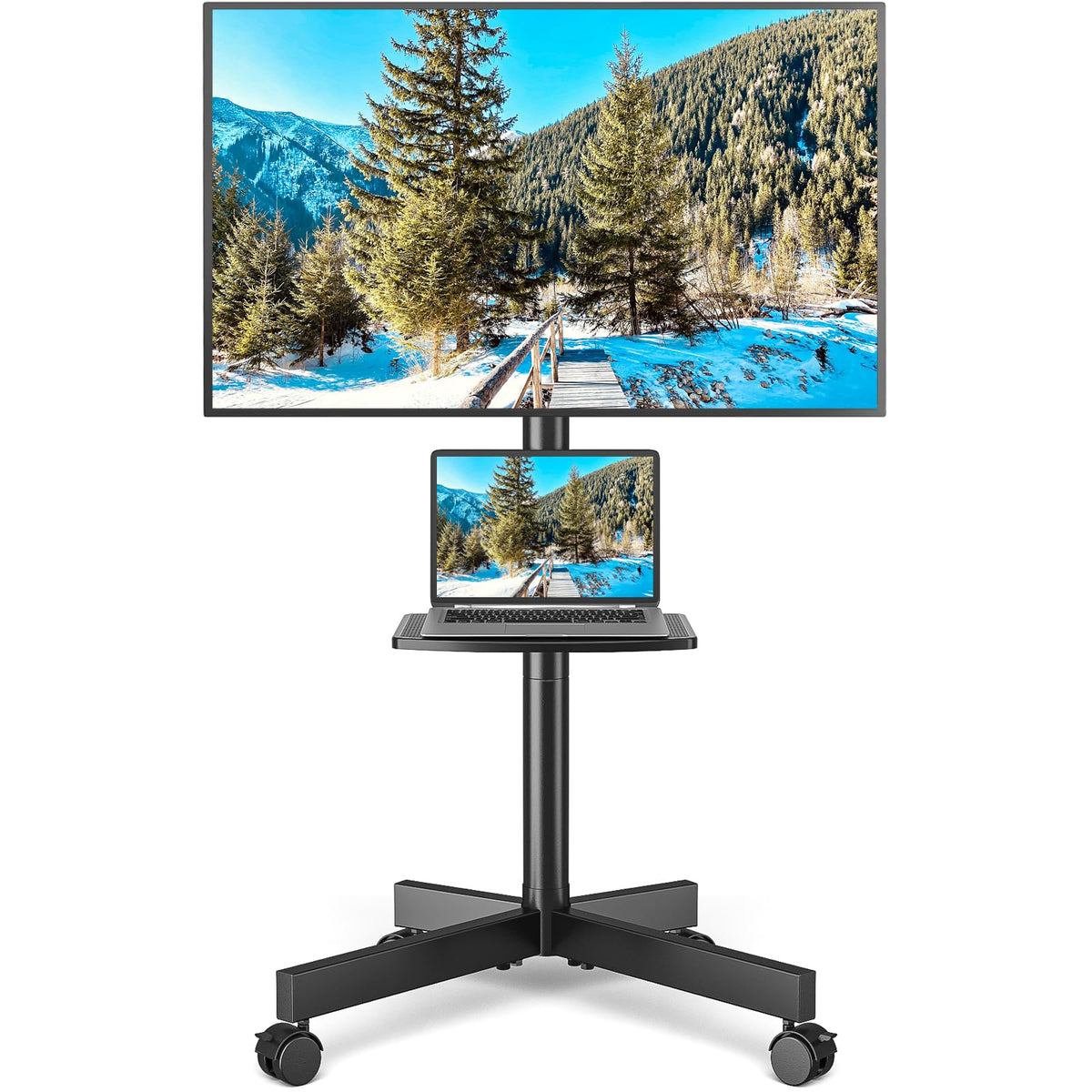 Rolling TV Stand with Shelf for 23-65 inch TVs I362