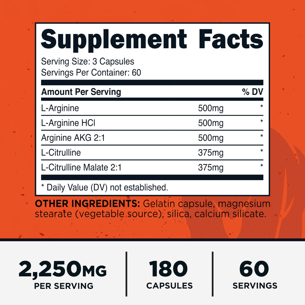 Nitric Oxide Booster 180 Capsules U944