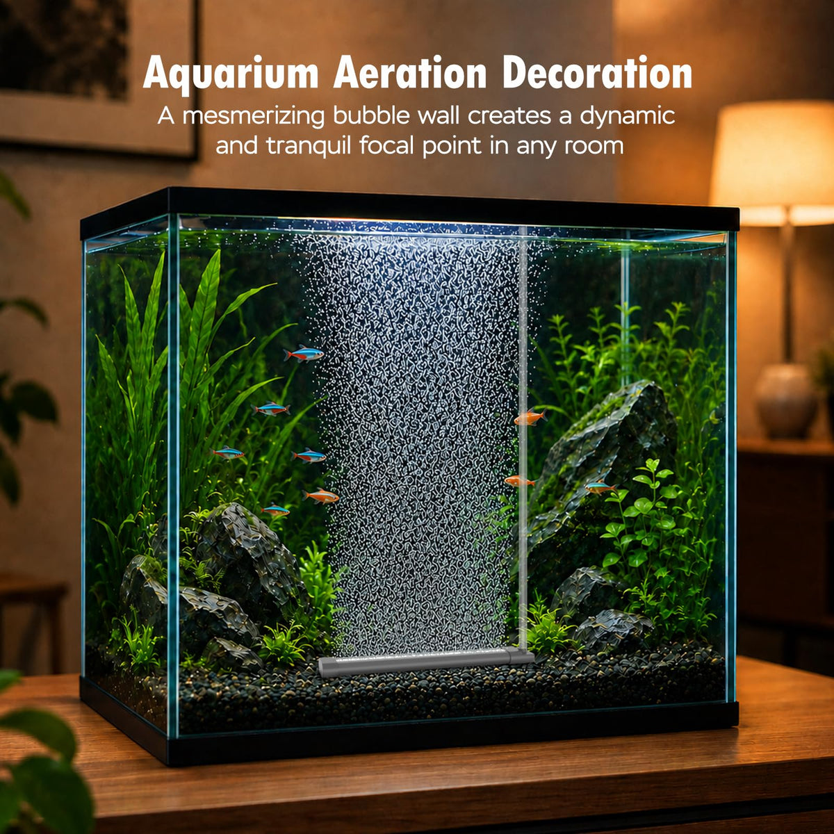 Aquarium Air Bubble Strip, Fine Bubble Wall Air Stone Bar (6.3 Inch) O36319